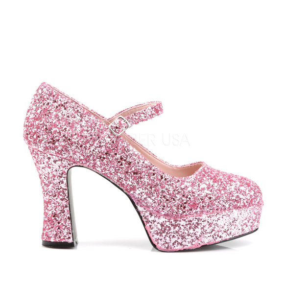 Barbiecore Platform Glitter High Heel Shoes - Picture 1 of 4